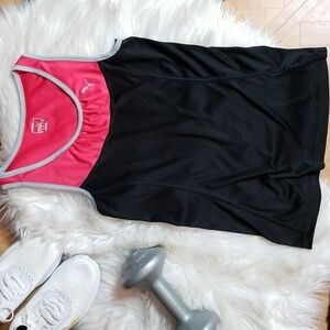 PUMA | Black and Coral Athletic Tank Size M
